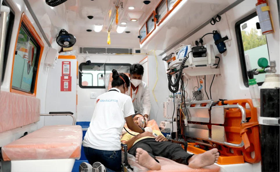 ICU ambulance with advanced life support equipment