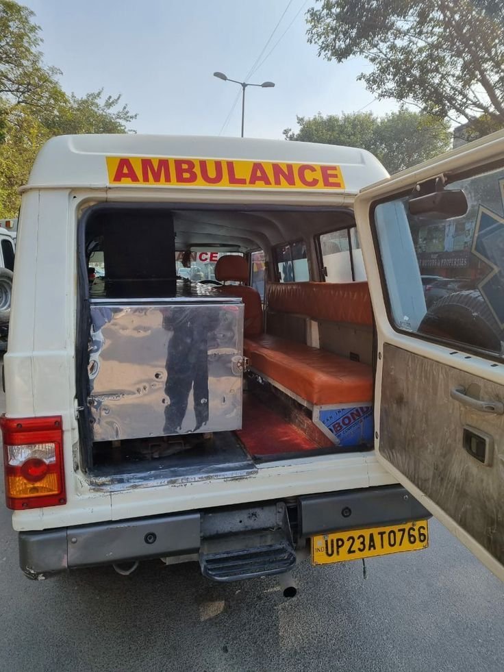 Aarohi Ambulance vehicle used for body transport